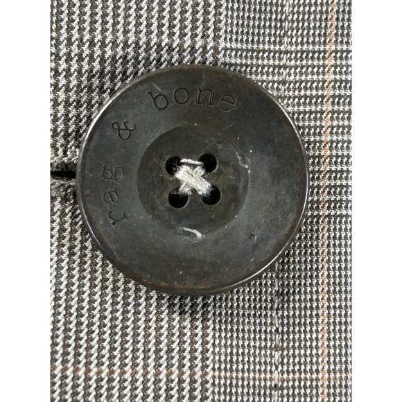 Rag & Bone Double Breasted Plaid Trench Coat Women's 6 Classic - Picture 5 of 14